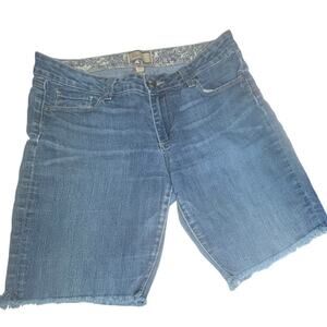 Paige Monte Boot Cutoff Shorts 30 Y2K Denimcore‎ Raw Hem Made in USA Denimcore